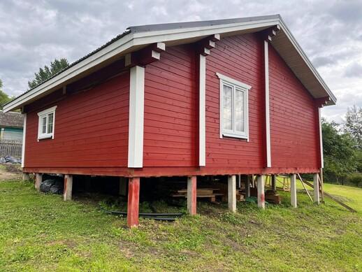 Дом из сухого бруса по проекту «Брусничный»